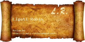 Ligeti Robin névjegykártya